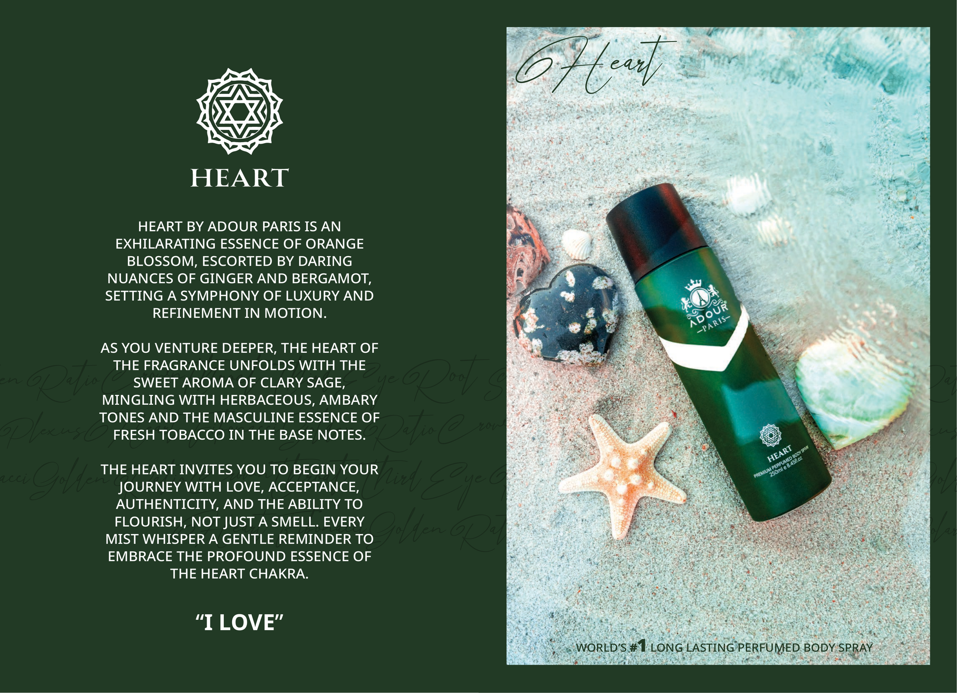 Embrace warmth with Heart Body Spray. A vibrant mix of orange blossom, bold ginger, and aromatic bergamot, balanced by clary sage and subtle tobacco undertones.
