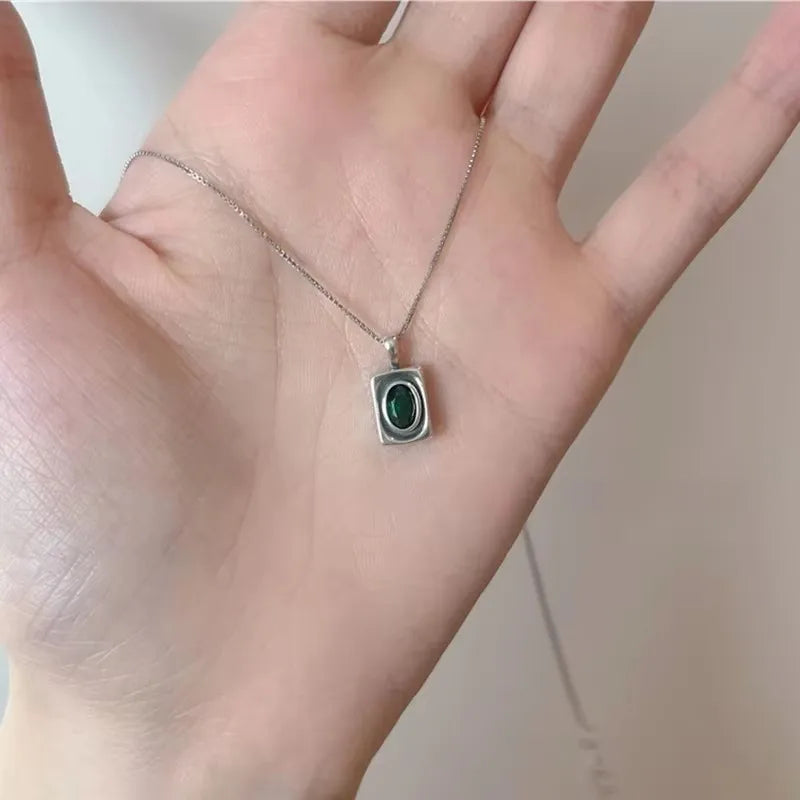 Mewanry Natural Stone Necklaces For Women Girls New Trendy Simple Elegant Temperament Vintage Clavicle Chain Anniversary Jewelry
