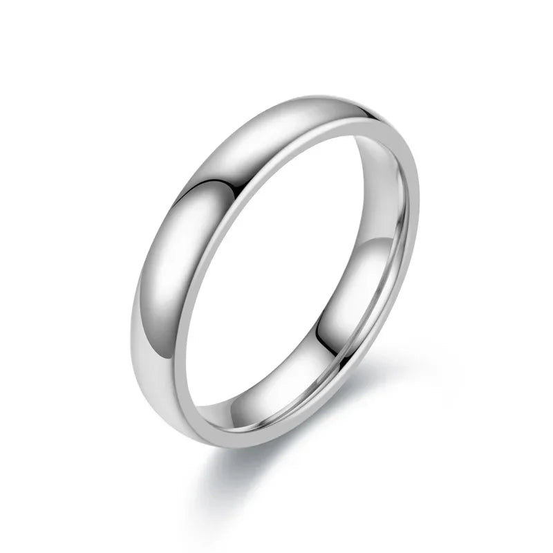 Classic Wedding Rings Big Cubic Zircon Couple Rings Stainless Steel for Men Women Wedding Engagement Charm Jewelry Accessories
