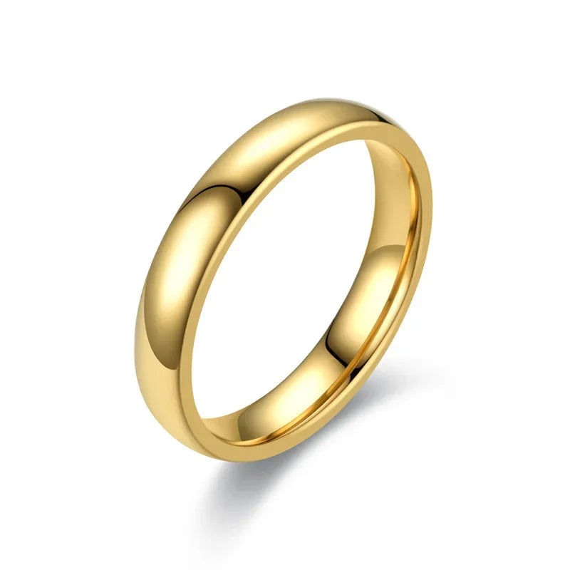 Classic Wedding Rings Big Cubic Zircon Couple Rings Stainless Steel for Men Women Wedding Engagement Charm Jewelry Accessories