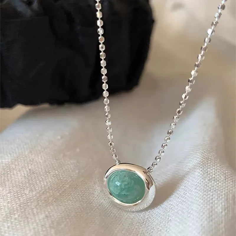 Mewanry Natural Stone Necklaces For Women Girls New Trendy Simple Elegant Temperament Vintage Clavicle Chain Anniversary Jewelry
