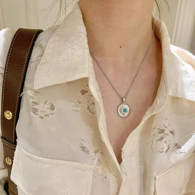 Mewanry Natural Stone Necklaces For Women Girls New Trendy Simple Elegant Temperament Vintage Clavicle Chain Anniversary Jewelry